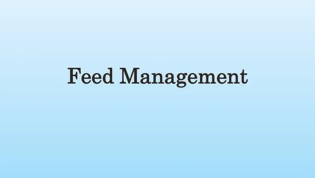 Feed Management Practices