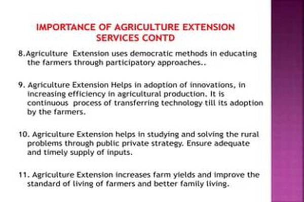 Importance of Extension Services
